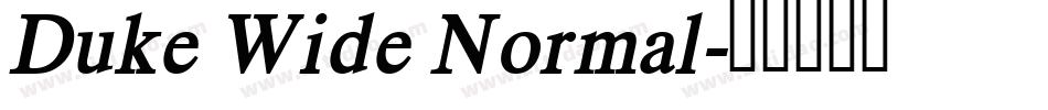 Duke Wide Normal字体转换